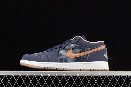 All categories Air Jordan Jordan series basketball shoes Air Jordan 1 Low G version pure original Air Jordan 1 Low AJ1 Joe 1 dark blue denim low-top cultural and leisure sports sneakers DH1259-400